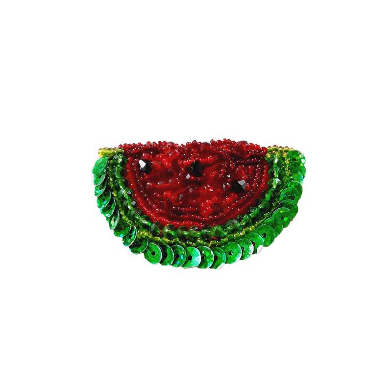 سنجاق سینه زنانه مدل یلدا طرح هندوانه