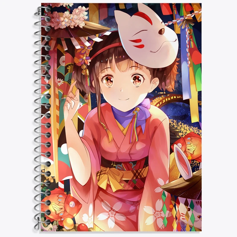 دفتر زبان 50 برگ خندالو مدل دو خط طرح مومی انیمه کابانری (Kabaneri) کد 35998