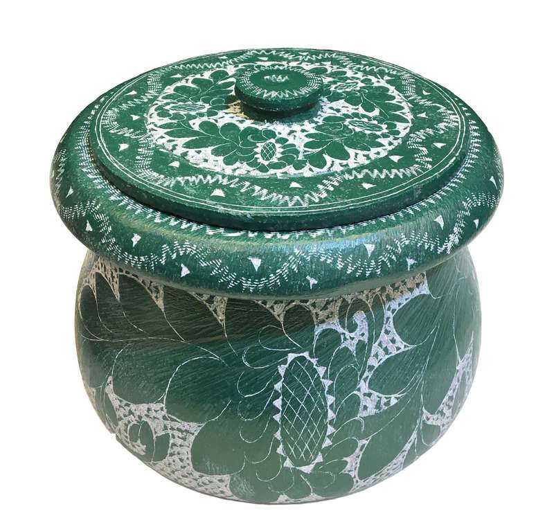 ظرف دیزی سنگی طرح گلدار مدل رنگی کد DZG2CLR16