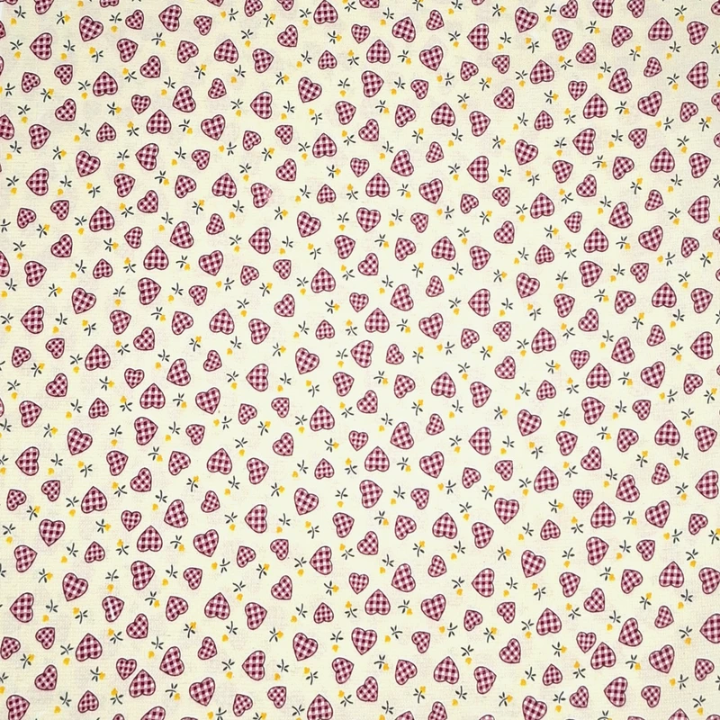 پارچه آشپزخانه عرض 1.5 متر مدل قلبی رنگ کرم