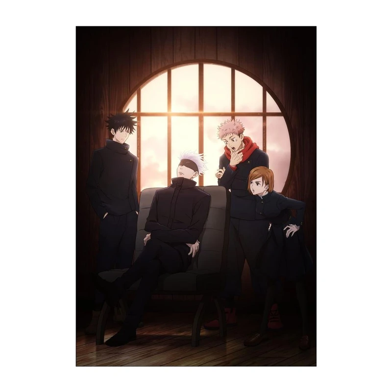 پوستر بووم طرح انیمه Jujutsu Kaisen مدل Golden Trio1 کد P55