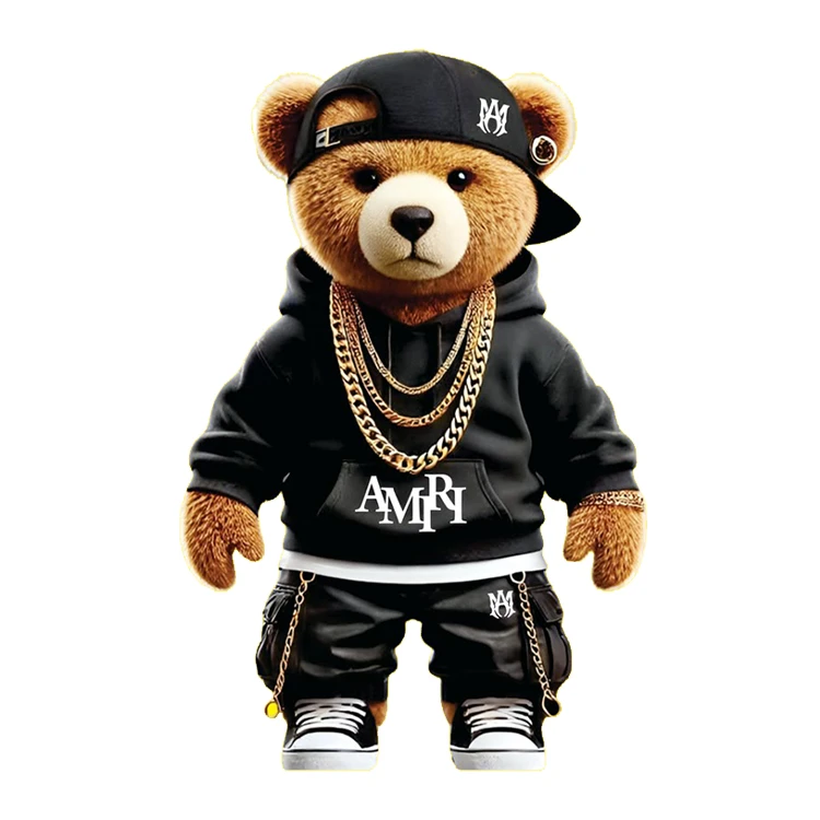 استیکر پارچه و لباس پاد آفرین مدل خرسی کد 1358