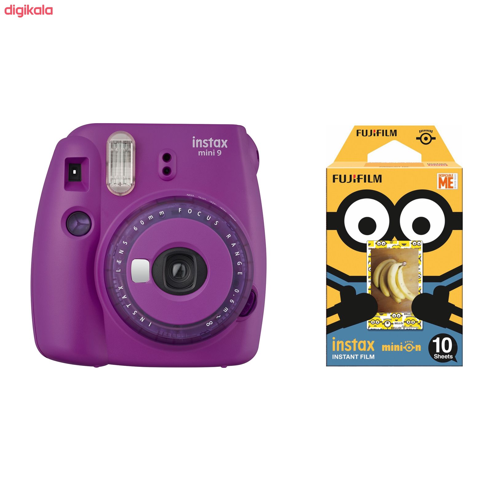 دوربین عکاسی چاپ سریع فوجی فیلم مدل Instax Mini 9 Clear به همراه یک بسته فیلم مدل Despicable Me بسته ۱۰ عددی main 1 45
