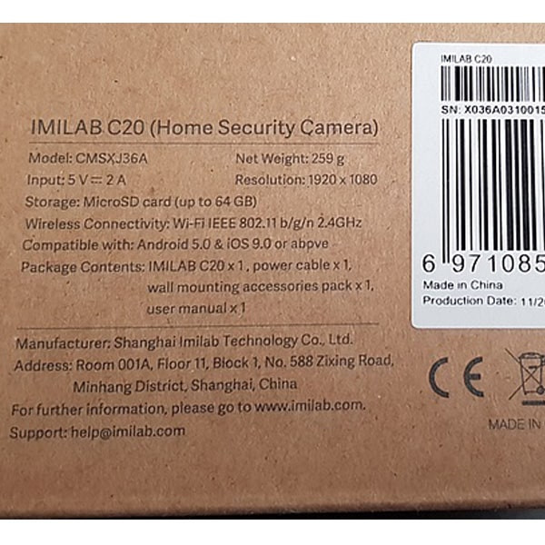 دوربین مداربسته تحت شبکه آی می لب مدل C20