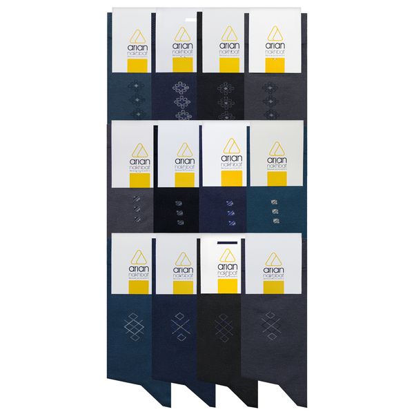 جوراب مردانه آریان نخ باف مدل 5131 مجموعه 12عددی