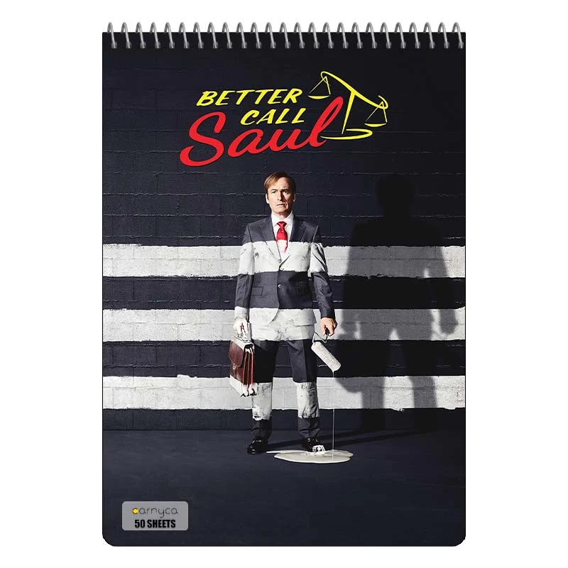 دفتر نقاشی 50 برگ سیمی کارنیکا طرح بهتره با سول تماس بگیری Better Call Saul کد 13865