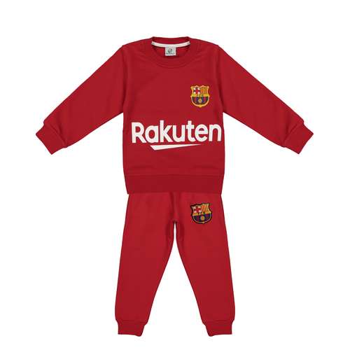 ست سویشرت و شلوار پسرانه بانالی طرح تیم بارسلونا کد ۲۲۰۲