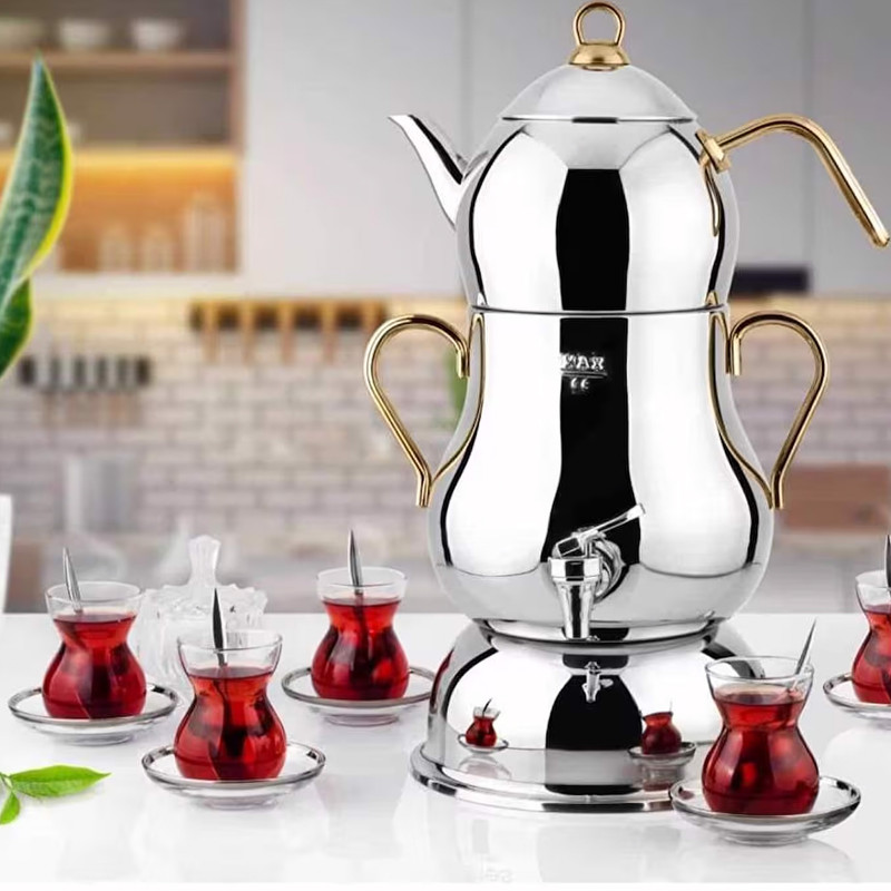 سماور برقی لینس مدل sahmeran Gold گنجایش 4 لیتر