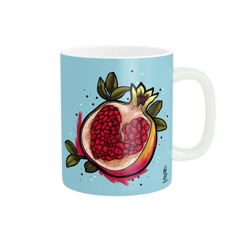 ماگ پاد آفرین مدل فانتزی طرح پاییزی شب یلدا شب چله انار کد p11638