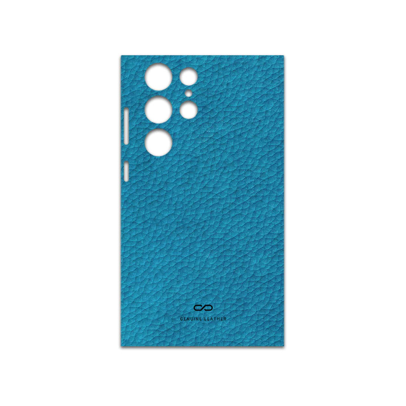 برچسب پوششی ماهوت مدل Blue-Leather مناسب برای گوشی موبایل سامسونگ Galaxy S23 Ultra