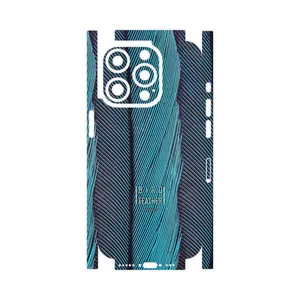 MAHOOT Turquoise feathers-FullSkin Cover Sticker for Apple iPhone 15 Pro