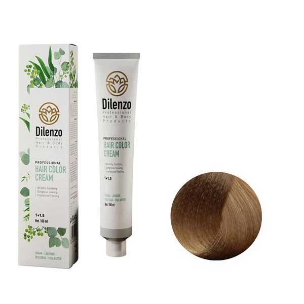 رنگ مو دیلنزو شماره N8 سری طبیعی حجم 100 میلی لیتر رنگ بلوند روشن