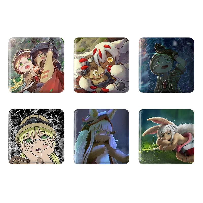 مگنت خندالو طرح انیمه ساخته شده در پرتگاه Made in Abyss کد 1342B مجموعه 6 عددی