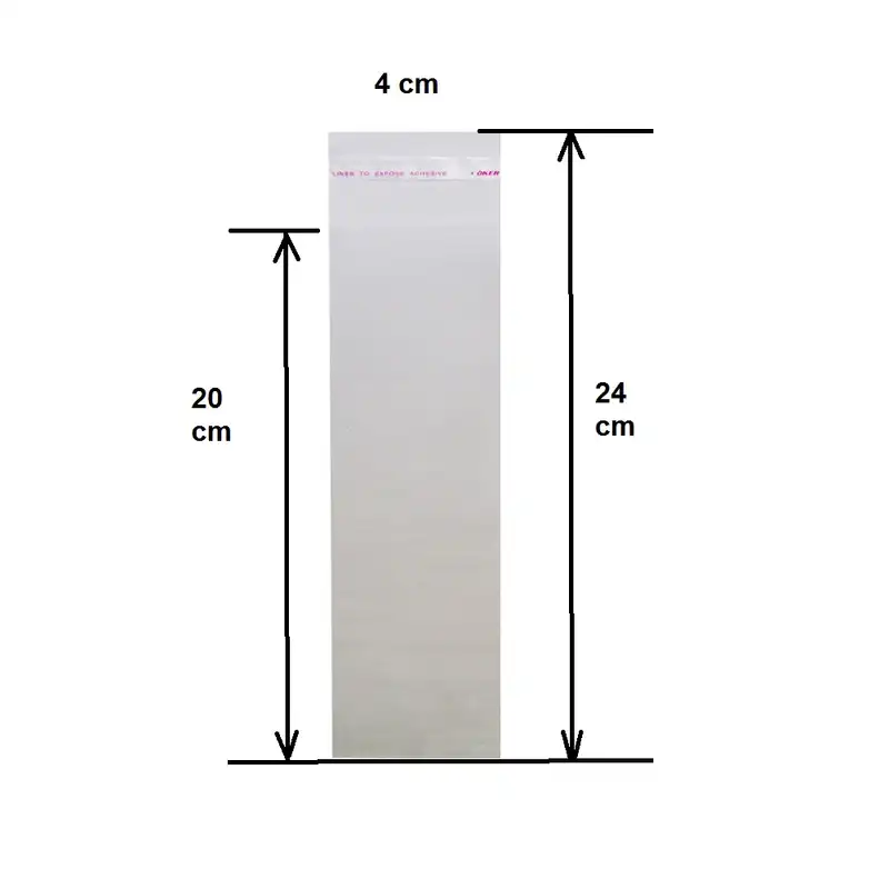 سلفون بسته بندی مدل چسب دار کد 0420 بسته 100 عددی