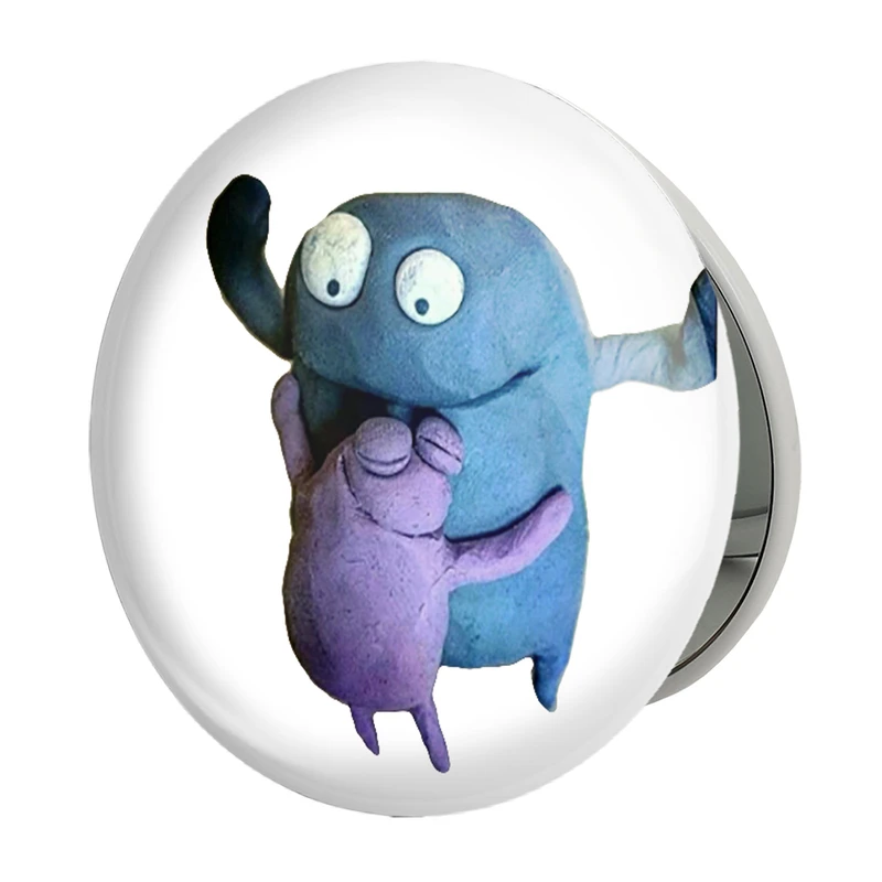 آینه جیبی خندالو طرح عروسک خمیری مدل تاشو کد 5989 