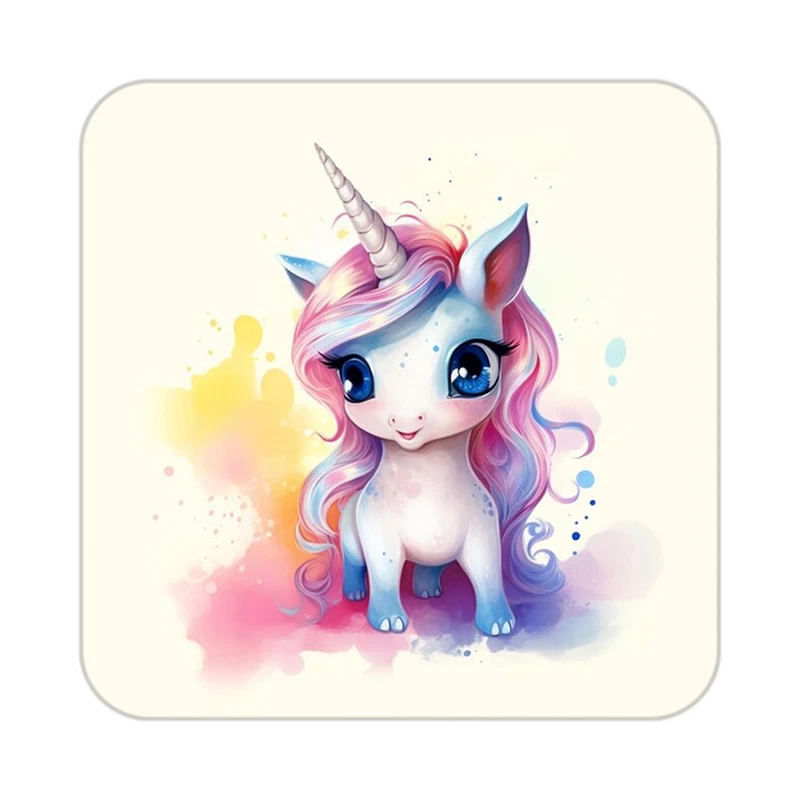 زیر لیوانی کاکتی طرح اسب تک شاخ و یونیکورن مدل mp32160