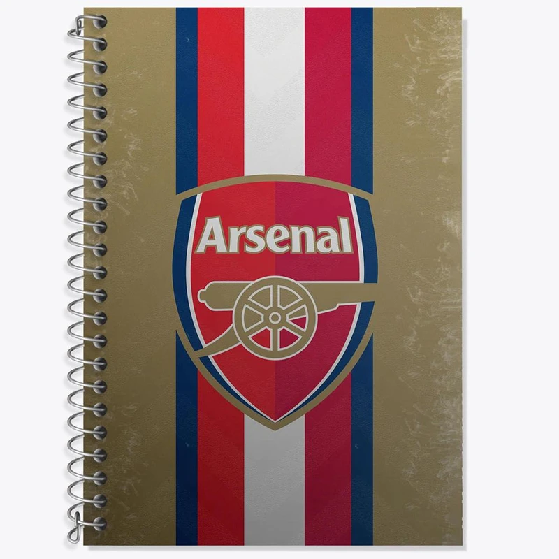 دفتر زبان 50 برگ خندالو مدل دو خط طرح باشگاه آرسنال کد 27187