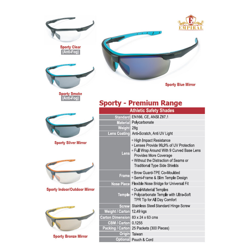 عینک ایمنی امپیرال مدل SPORTY Spectacle