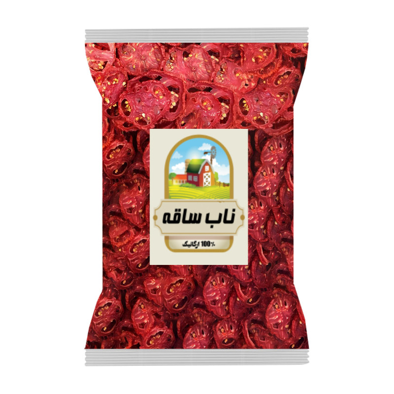 گوجه خشک ورقه ای ناب ساقه - 50 گرم