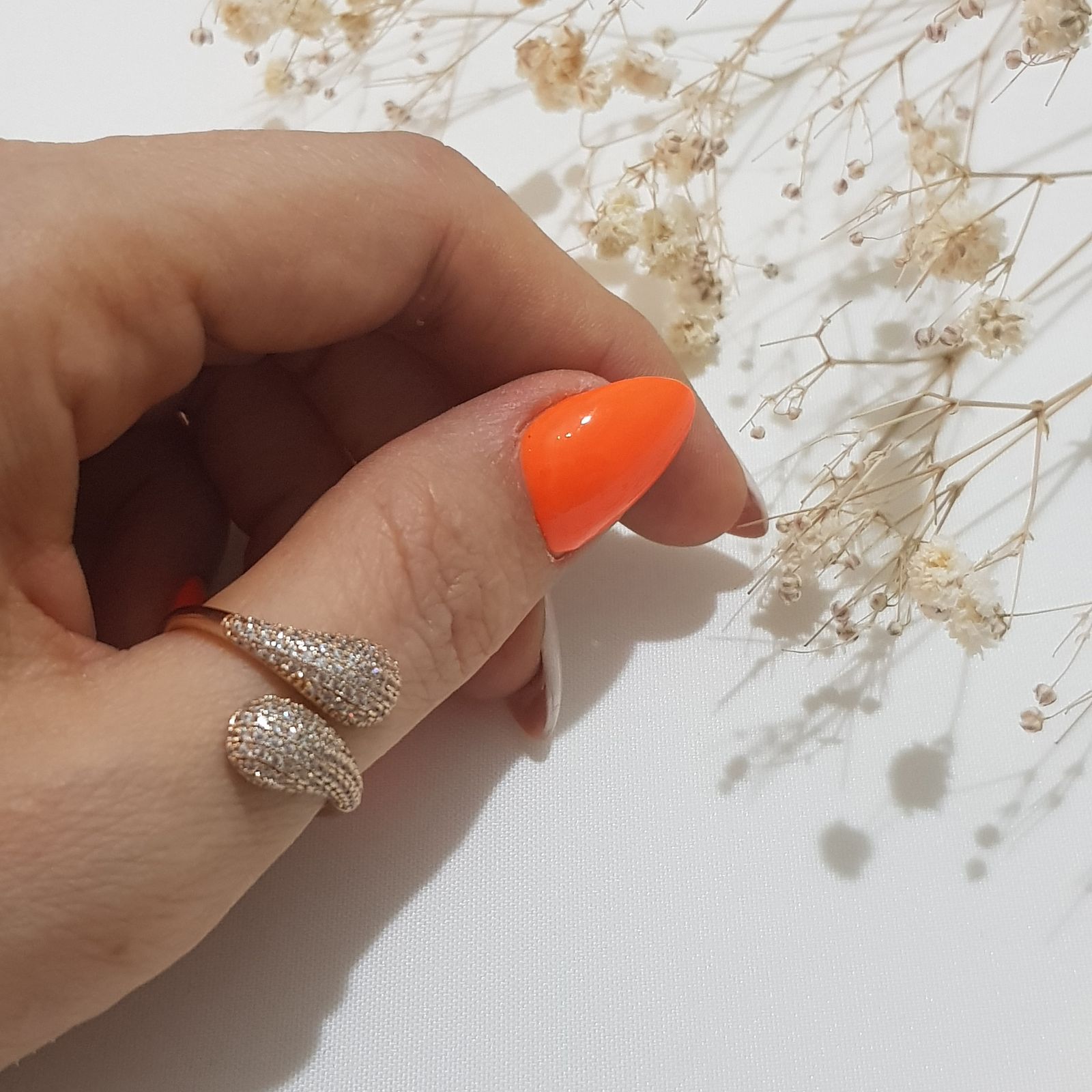 انگشتر زنانه ژوپینگ مدل برو بیا نگینی 204 -  - 5