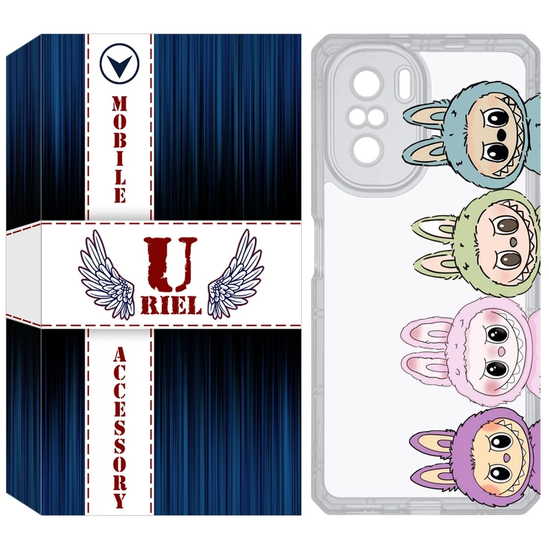 کاور یوریل مدل Clear کد 101 طرح لبوبو Labubu مناسب برای گوشی موبایل شیائومی Poco F3 / Redmi K40 / Mi 11i