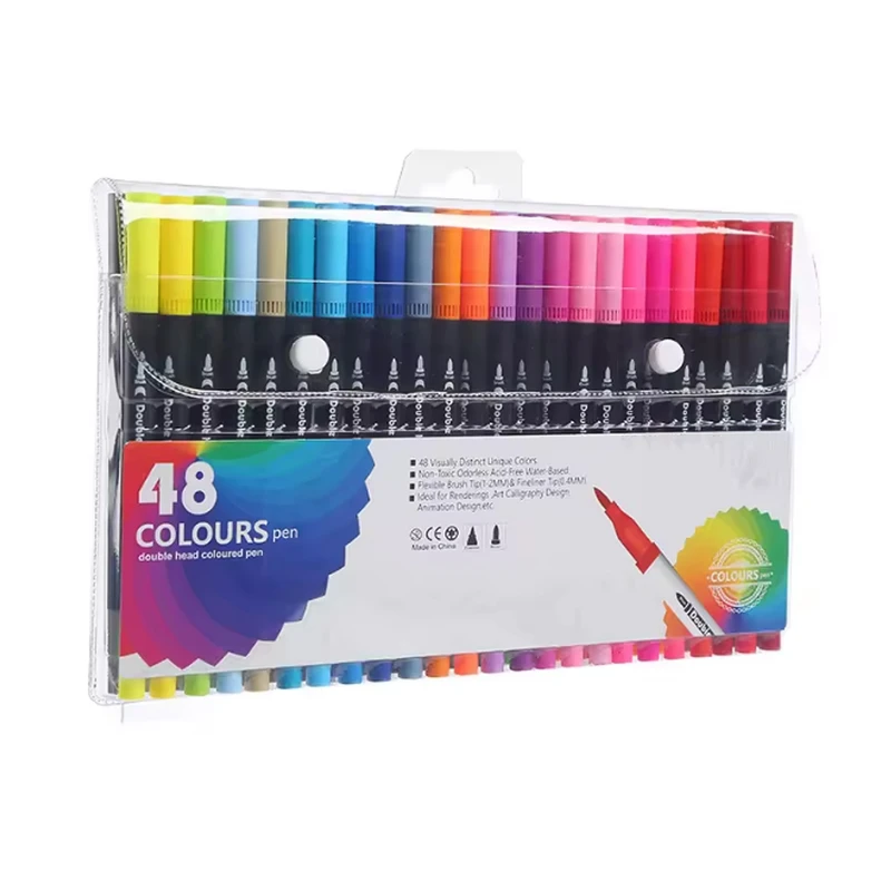 ماژیک مدل راپید براش طرح دوسر مجموعه 48 عددی