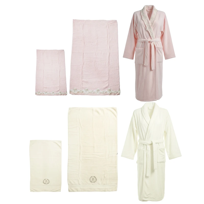 سرویس حوله پالتویی  6 پارچه رویال هوم مدل BORNOZ