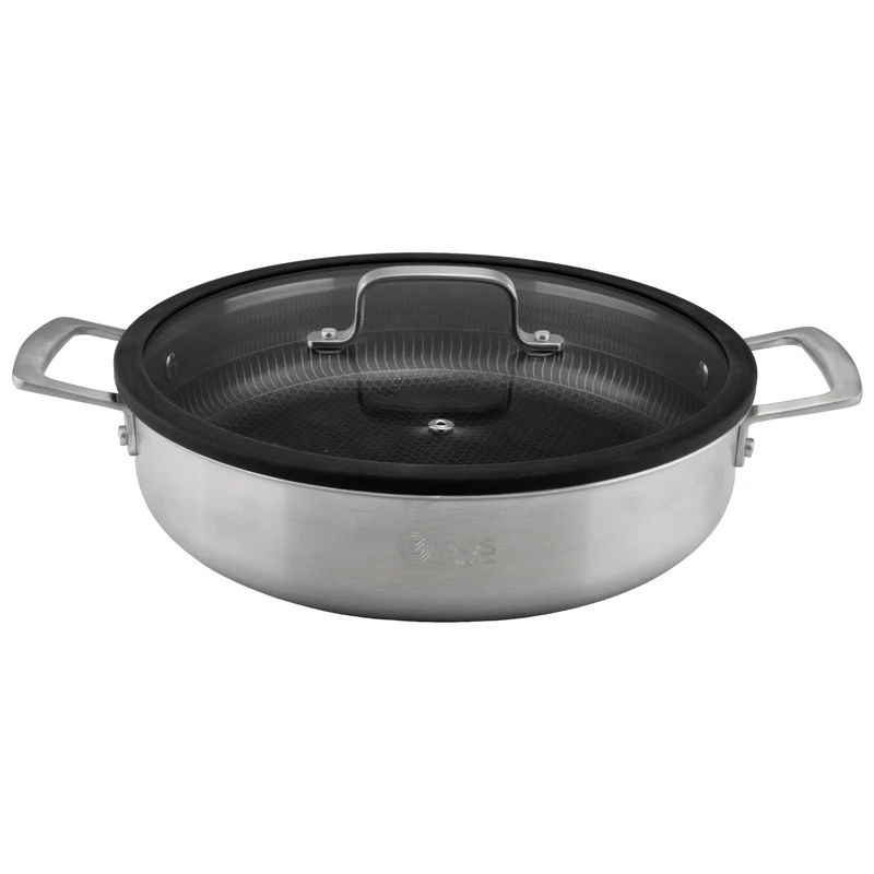 تابه دو دسته استیل ام جی اس مدل کف لیزری PS3131 سایز 28
