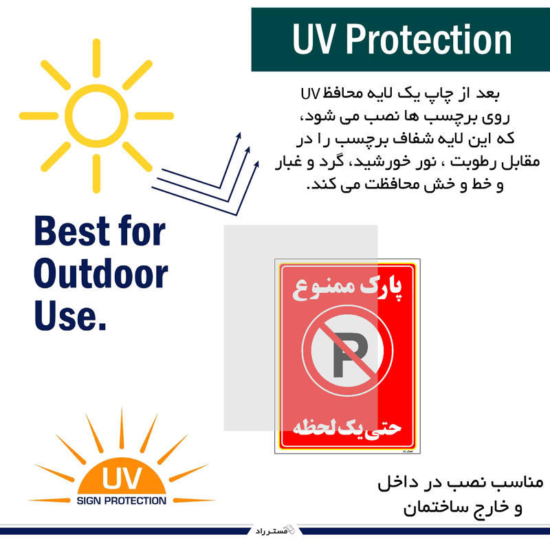 برچسب ایمنی مستر راد طرح پارک ممنوع حتی یک لحظه مدل HSE-OSHA-1336