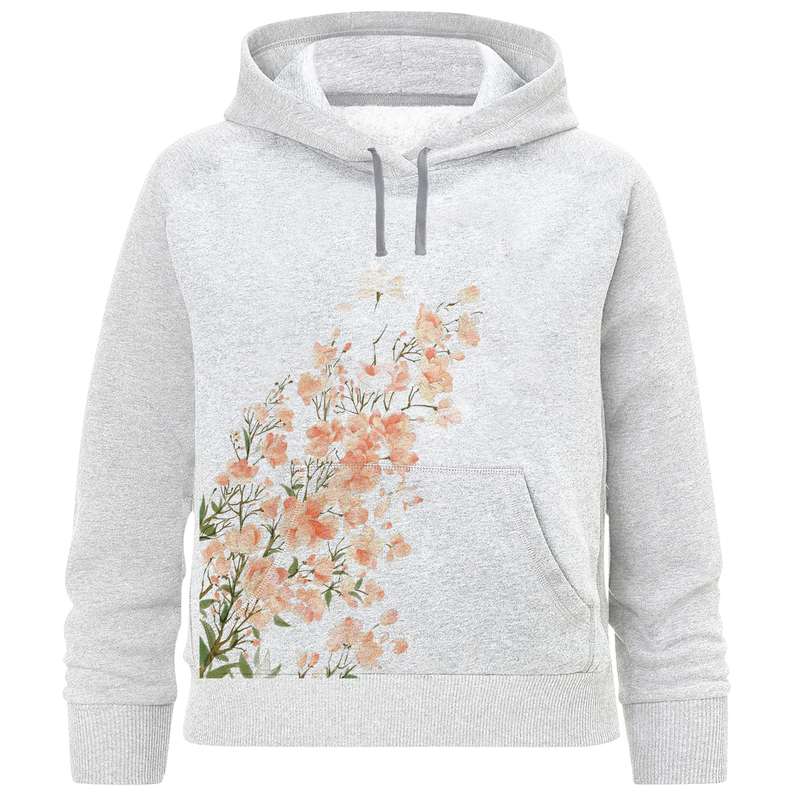 هودی دخترانه مدل شکوفه بهاری D145