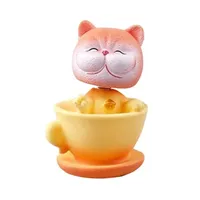 فیگور مدل گربه کله فنری کد YC ارتفاع 7 سانتی متر