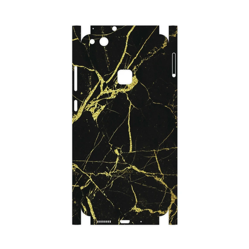 برچسب پوششی ماهوت مدل Graphite-Gold-Marble-FullSkin مناسب برای گوشی موبایل هوآوی P10 Lite