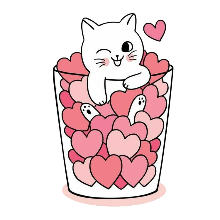 استیکر پارچه و لباس پاد آفرین مدل کارتونی گربه کد S1619