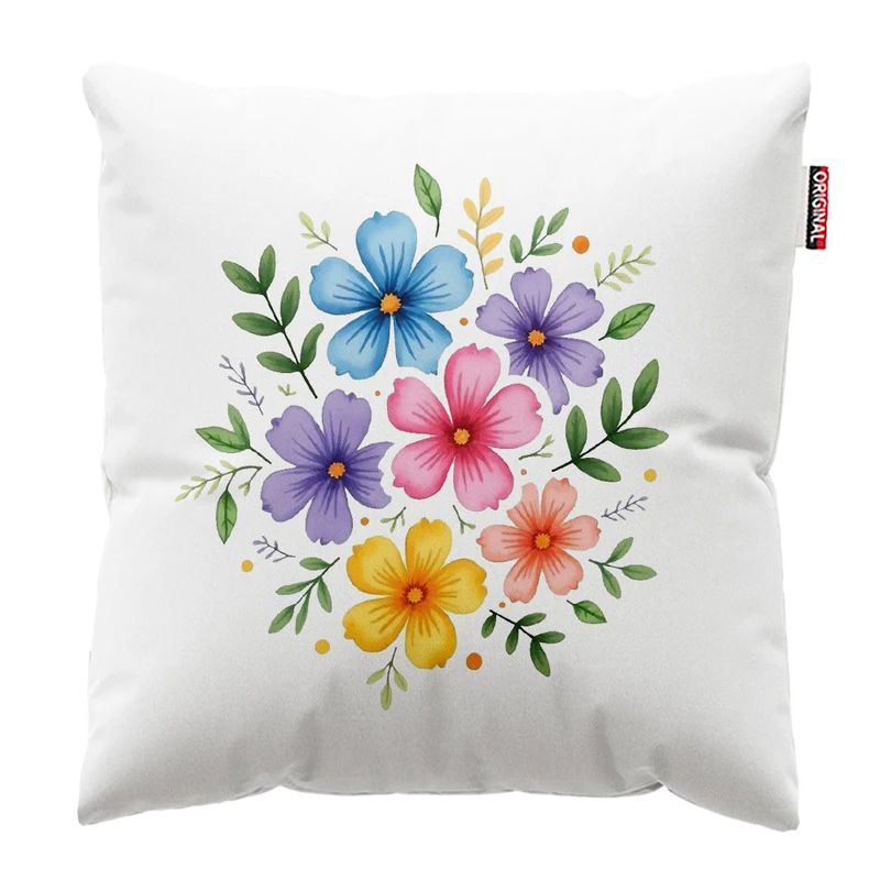  کوسن پاد آفرین طرح گل کد 1421 سایز 30*30 سانتی متر