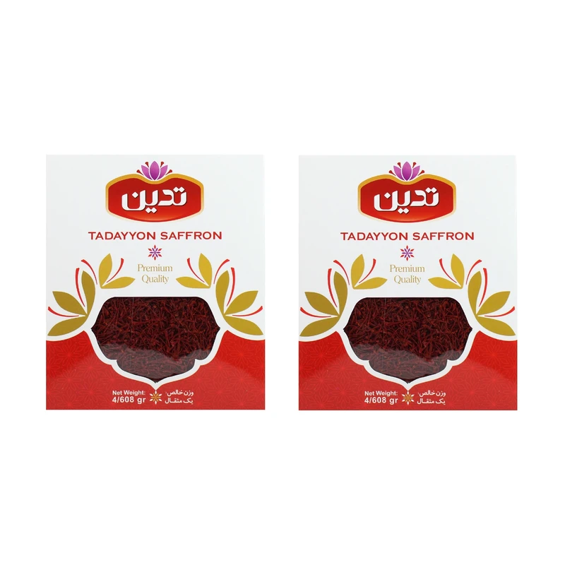 زعفران سرگل درجه یک تدین - 4.608 گرم بسته 2 عددی