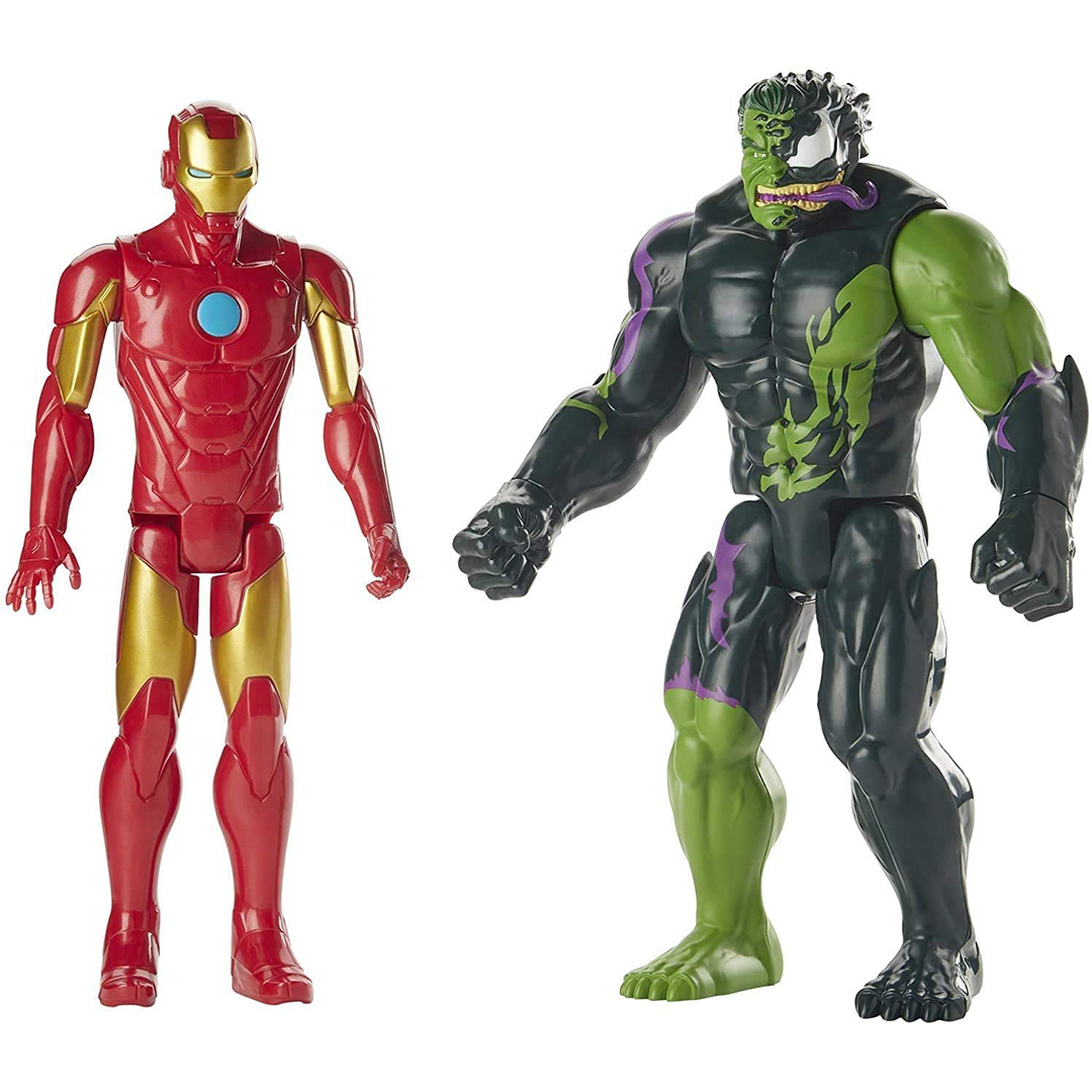 اکشن فیگور هاسبرو مدل Iron Man vs Venomized Hulk مجموعه 2 عددی