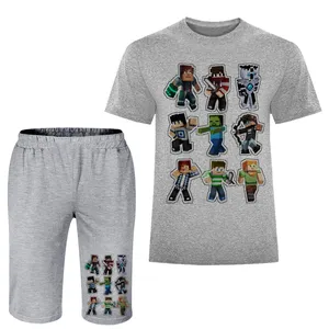 ست تی شرت و شلوارک مردانه مدل ماینکرفت A217