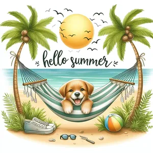  استیکر پارچه و لباس پاد آفرین طرح تابستون کد 1059