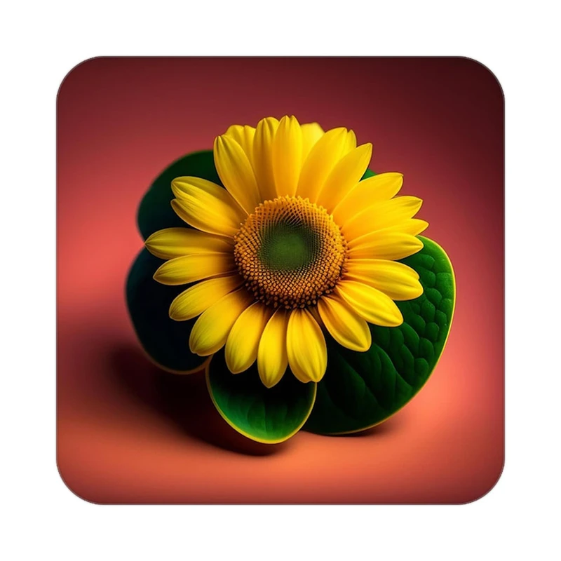 زیر لیوانی کاکتی طرح گل مدل mp19818