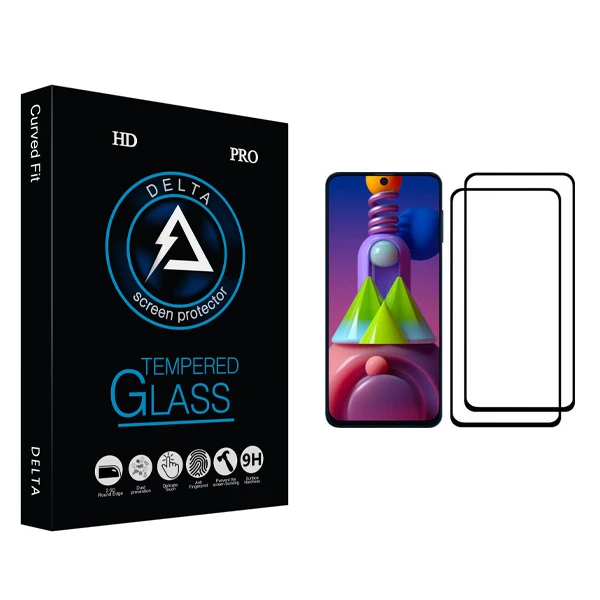 محافظ صفحه نمایش دلتا مدل Fit مناسب برای گوشی موبایل سامسونگ Galaxy M51 بسته دو عددی