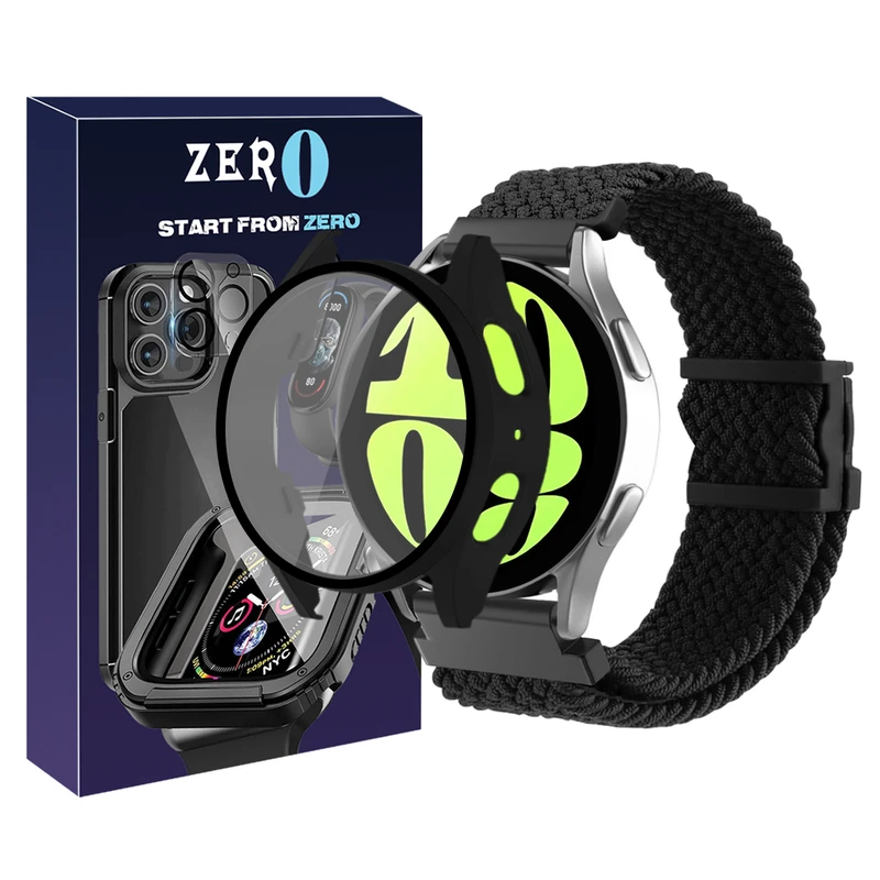 بند زیرو مدل Braided_Mag_GRD مناسب برای ساعت هوشمند سامسونگ Galaxy Watch 6 44mm به همراه کاور
