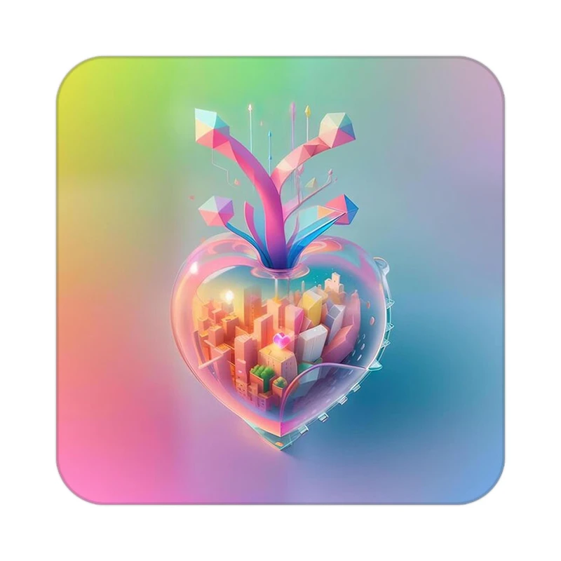 زیر لیوانی کاکتی مدل عاشقانه کد mp11305