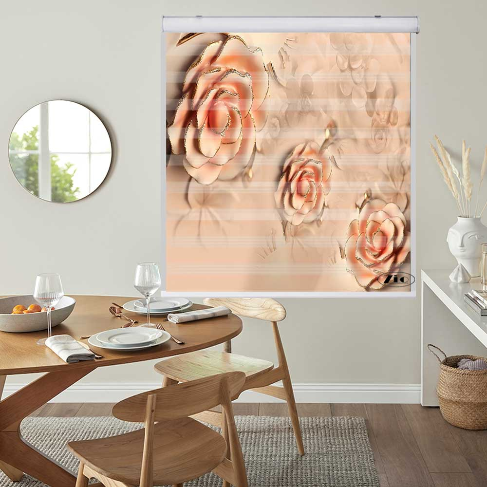 پرده زبرا زیو کد 3D1416 سایز 150x150 سانتی متر