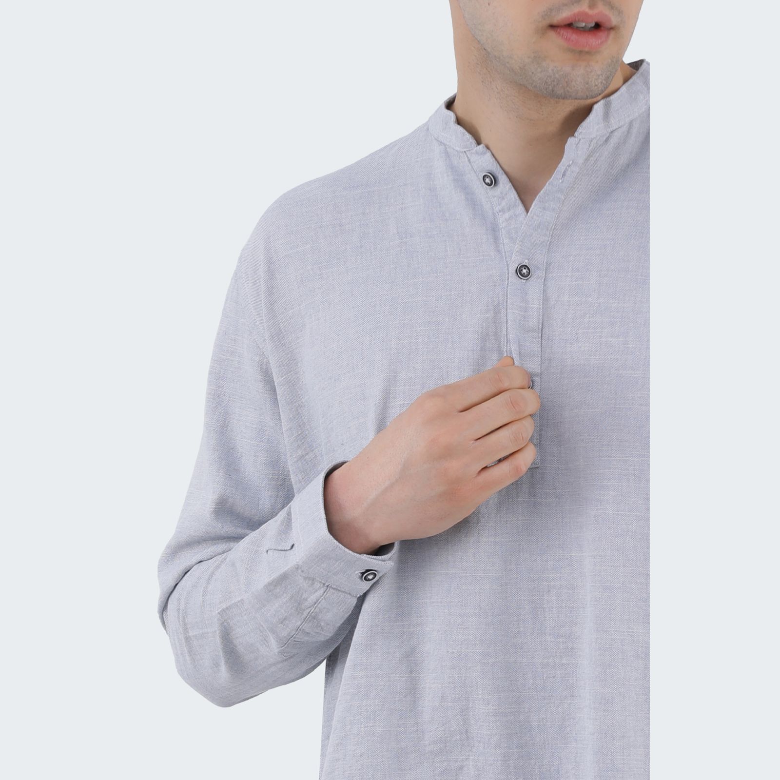 پیراهن آستین بلند مردانه پاتن جامه مدل یقه فرنچ 102721020033297 -  - 5