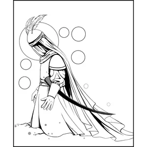 کاغذ رنگ آمیزی طرح امام حسین (ع) بسته 50 عددی