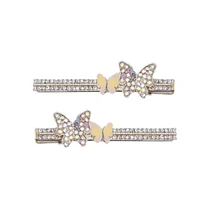 انبری زنانه مدل پروانه نگینی بسته 2 عددی