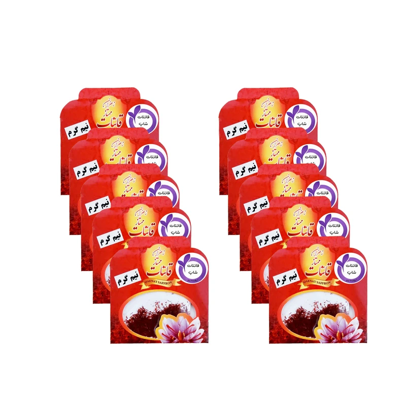 زعفران نرمه قائنات شاپ - 0.5 گرم بسته 10 عددی