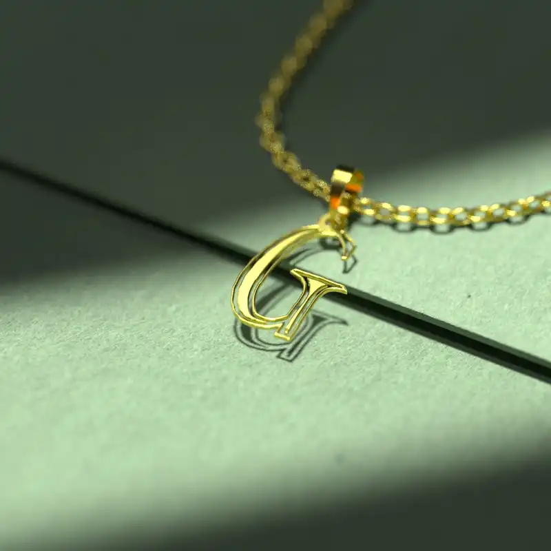 گردنبند طلا 18 عیار زنانه مدوپد مدل حرف G کد H3-1-1449