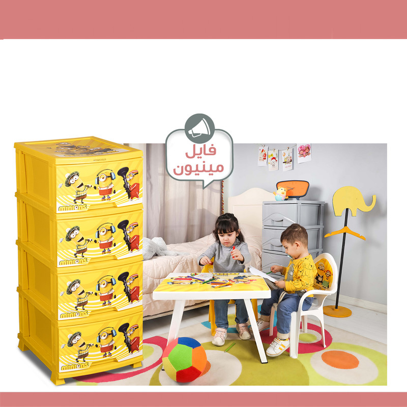 فایل کشویی رزگلد مدل مینیون ها کد R582