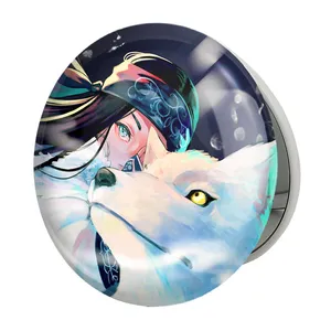 آینه جیبی خندالو طرح اسیرپا انیمه کامویی طلایی Golden Kamuy مدل تاشو کد 23717 